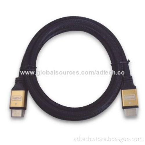 1,080P High-speed HDMI® Cable with Double Color Molding, Available in Various Sizes